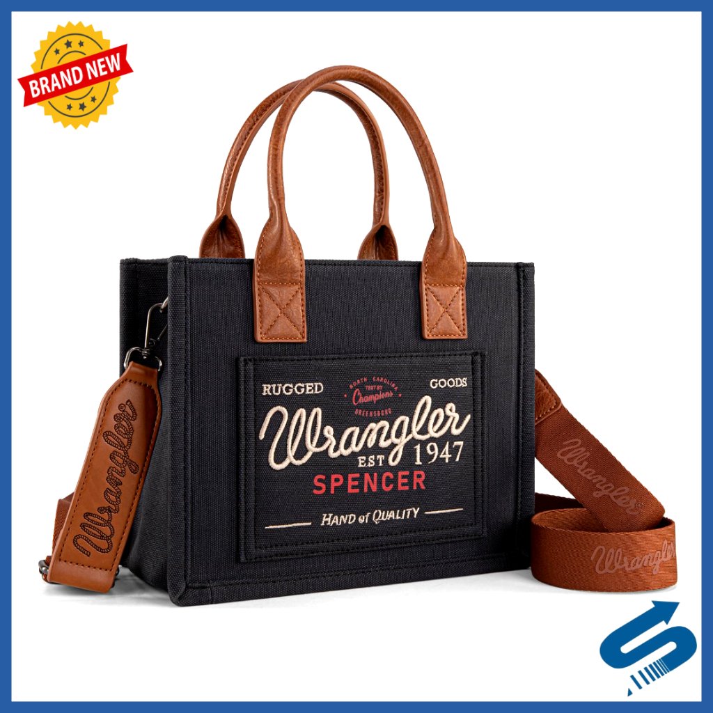 Retro Canvas Tote Bag Elegant Top Handle Shoulder Crossbody Purse Wrangler